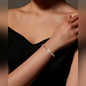 I Love Mickey Mouse 14K Gold Flash Plated Bracelet